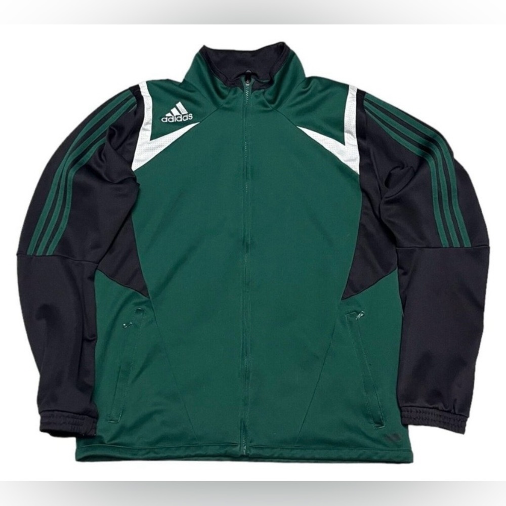 Adidas Vintage Y2K 2000s Green Soccer Volleyball Light Designer Track Jacket XL